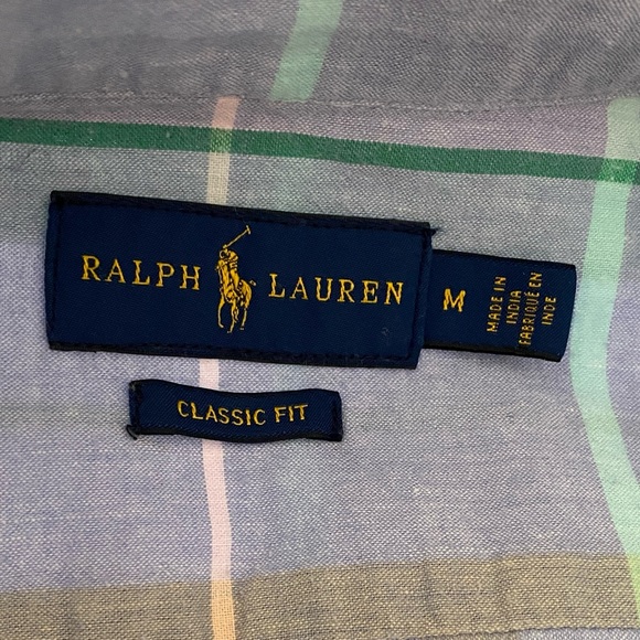 Ralph Lauren Classic Fit Madras Plaid Button Down Shirt Sz M - Picture 6 of 9